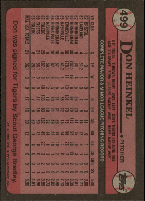 A0415- 1989 Topps Baseball Karten 401-600 + Rookies -du Pick- 15 + Gratis US - Bild 199 von 401