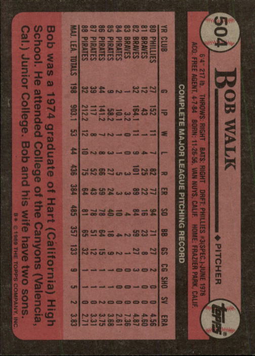 A0415- 1989 Topps Baseball Karten 401-600 + Rookies -du Pick- 15 + Gratis US - Bild 209 von 401