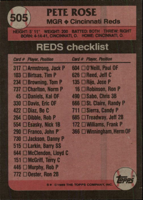 A0415- 1989 Topps Baseball Karten 401-600 + Rookies -du Pick- 15 + Gratis US - Bild 211 von 401