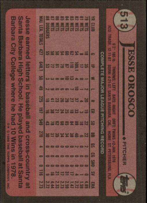 A0415- 1989 Topps Baseball Karten 401-600 + Rookies -du Pick- 15 + Gratis US - Bild 227 von 401