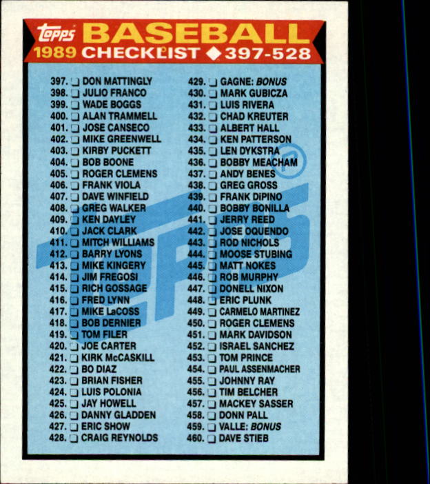 A0415- 1989 Topps Baseball Karten 401-600 + Rookies -du Pick- 15 + Gratis US - Bild 248 von 401