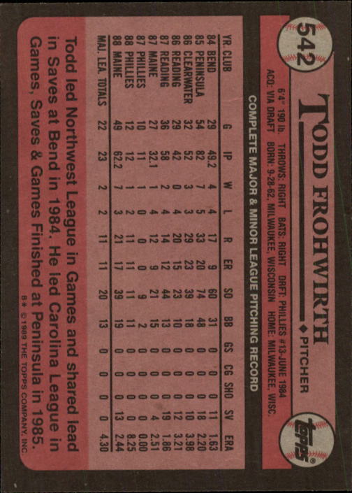 A0415- 1989 Topps Baseball Karten 401-600 + Rookies -du Pick- 15 + Gratis US - Bild 285 von 401