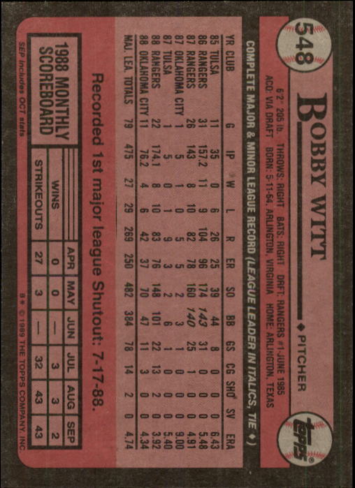 A0415- 1989 Topps Baseball Karten 401-600 + Rookies -du Pick- 15 + Gratis US - Bild 297 von 401
