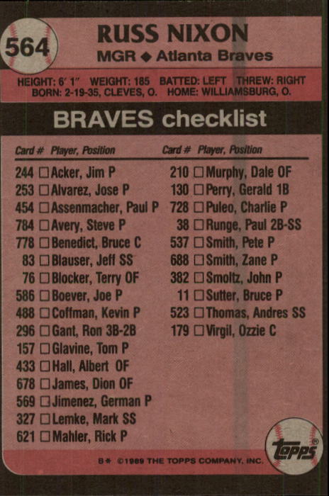 A0415- 1989 Topps Baseball Karten 401-600 + Rookies -du Pick- 15 + Gratis US - Bild 329 von 401