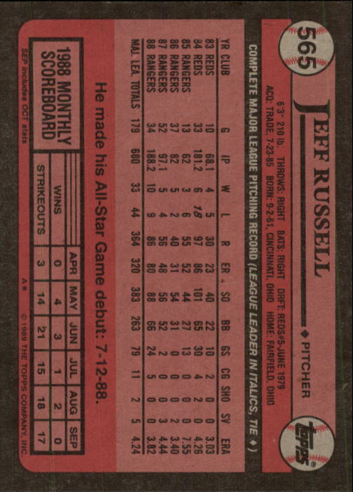 A0415- 1989 Topps Baseball Karten 401-600 + Rookies -du Pick- 15 + Gratis US - Bild 331 von 401
