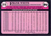 1989 Topps Tiffany #25 Frank White back image