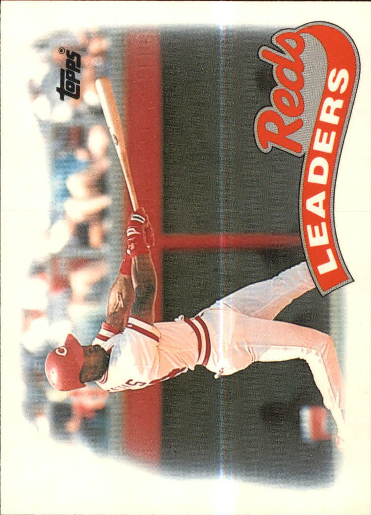 1989 Topps Tiffany #111 Cincinnati Reds TL/Eric Davis/(Swinging bat)