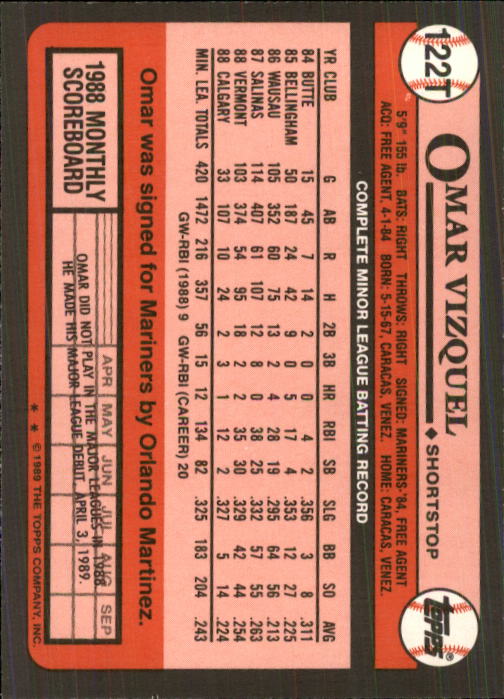 1989 Topps Traded Baseball Card Pick (Base) - Picture 245 of 265