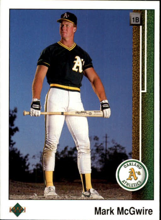 1989 Upper Deck #300 Mark McGwire UER/Doubles total 52/should be 51