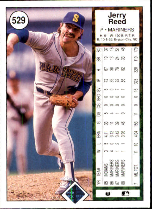 1989 Upper Deck #529 Jerry Reed back image