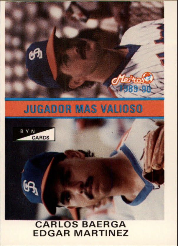 1989-90 BYN Puerto Rico Winter League Update #40 Carlos Baerga MVP/Edgar Martinez MVP