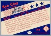 1989-90 Pacific Senior League #72 Ken Clay back image