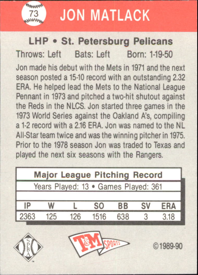 A6355- 1989-90 T/M Senior League BB Karte #S 1-120 -du Pick- 15 + Gratis US Ship - Bild 129 von 221