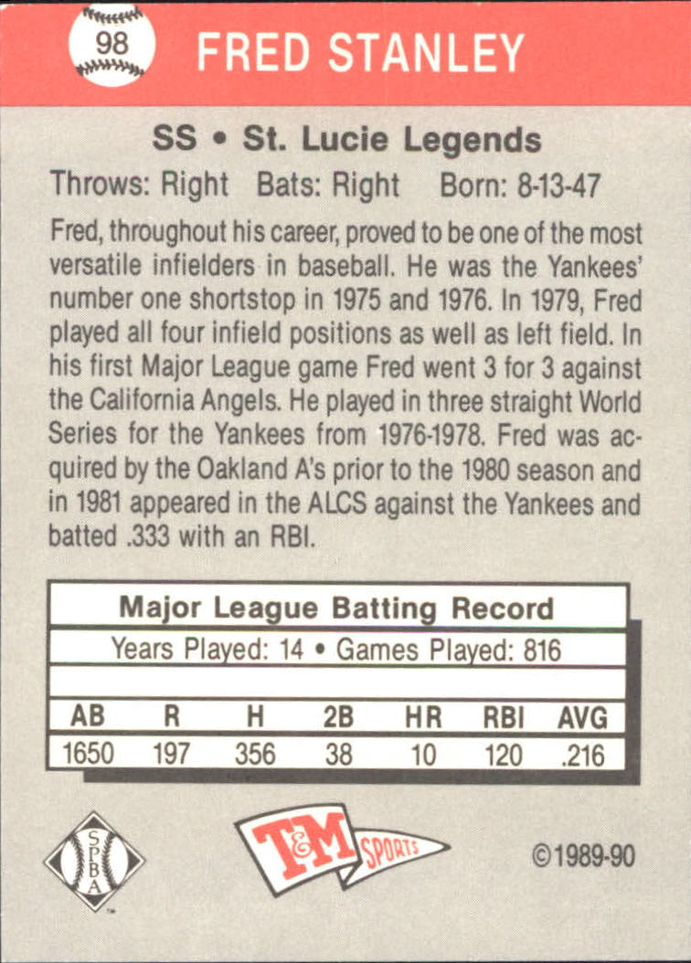 A6355- 1989-90 T/M Senior League BB Karte #S 1-120 -du Pick- 15 + Gratis US Ship - Bild 175 von 221
