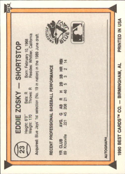 A1072- 1990 Best Baseball Minor League Cards 1-200 -You Pick- 15+ FREE US SHIP - Picture 45 of 379