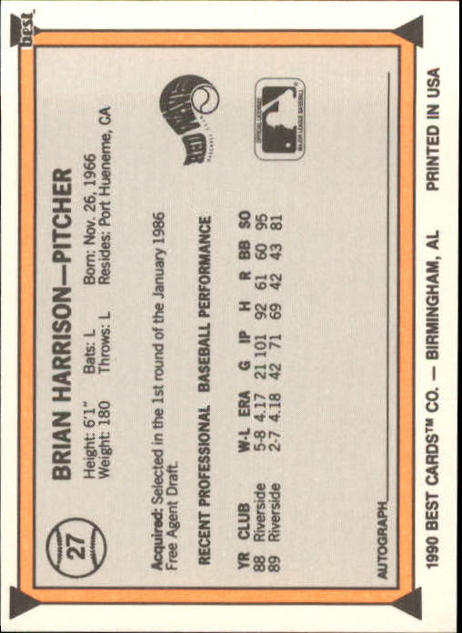 A1072- 1990 Best Baseball Minor League Cards 1-200 -You Pick- 15+ FREE US SHIP - Picture 53 of 379
