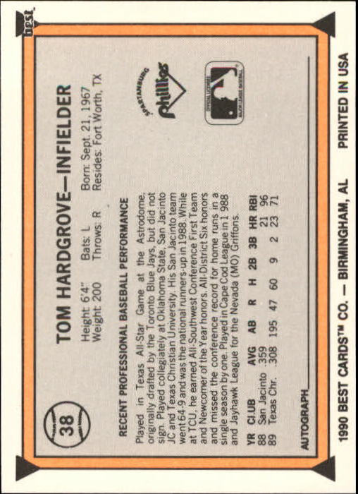 A1072- 1990 Best Baseball Minor League Cards 1-200 -You Pick- 15+ FREE US SHIP - Picture 75 of 379