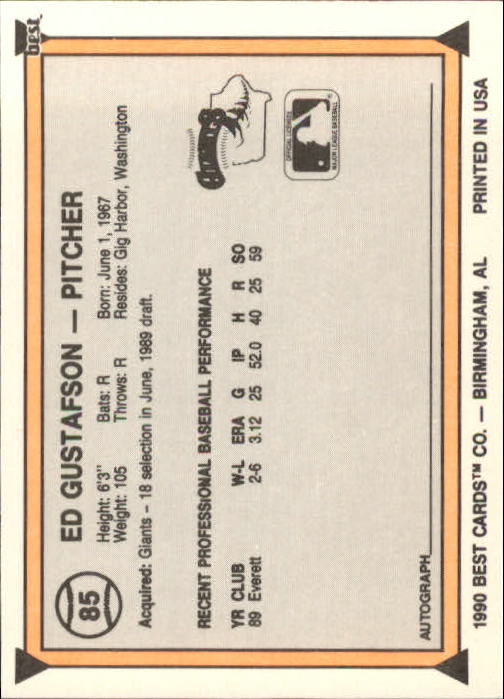 A1072- 1990 Best Baseball Minor League Cards 1-200 -You Pick- 15+ FREE US SHIP - Picture 169 of 379