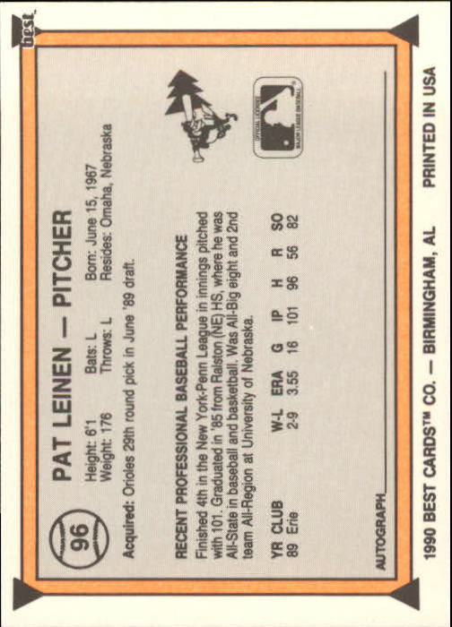 A1072- 1990 Best Baseball Minor League Cards 1-200 -You Pick- 15+ FREE US SHIP - Picture 191 of 379