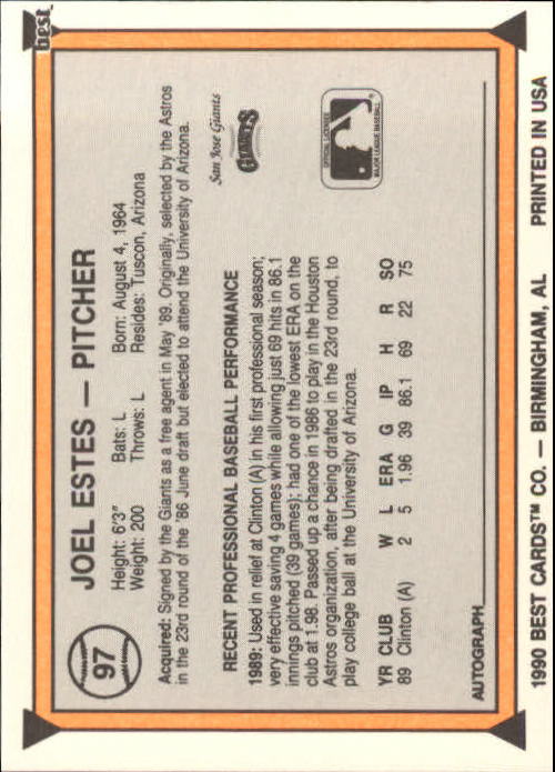 A1072- 1990 Best Baseball Minor League Cards 1-200 -You Pick- 15+ FREE US SHIP - Picture 193 of 379