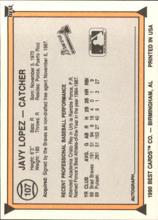 A1072- 1990 Best Baseball Minor League Cards 1-200 -You Pick- 15+ FREE US SHIP - Picture 213 of 379