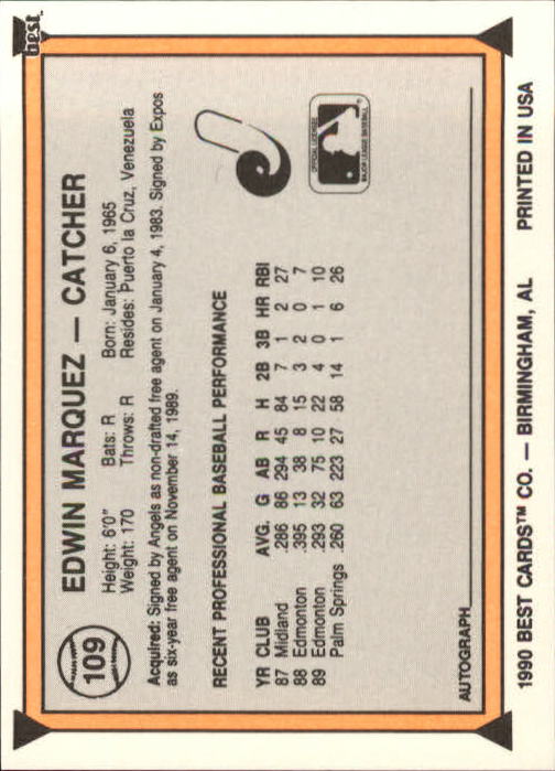 A1072- 1990 Best Baseball Minor League Cards 1-200 -You Pick- 15+ FREE US SHIP - Picture 217 of 379