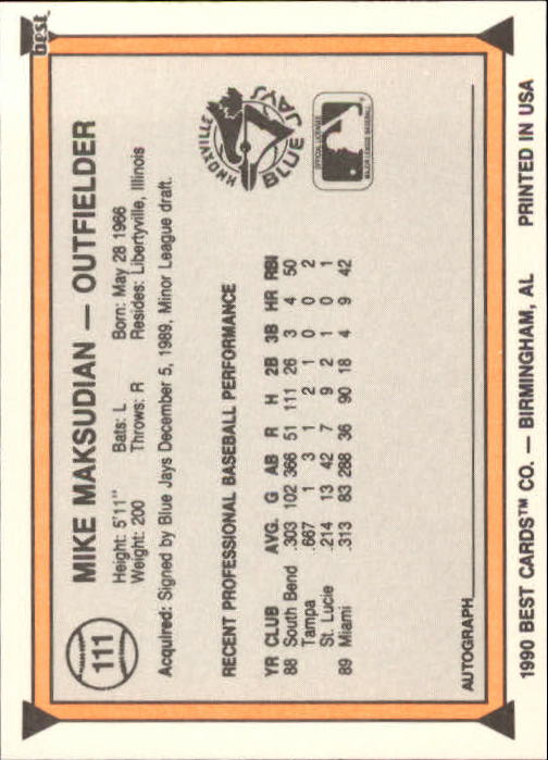 A1072- 1990 Best Baseball Minor League Cards 1-200 -You Pick- 15+ FREE US SHIP - Picture 221 of 379