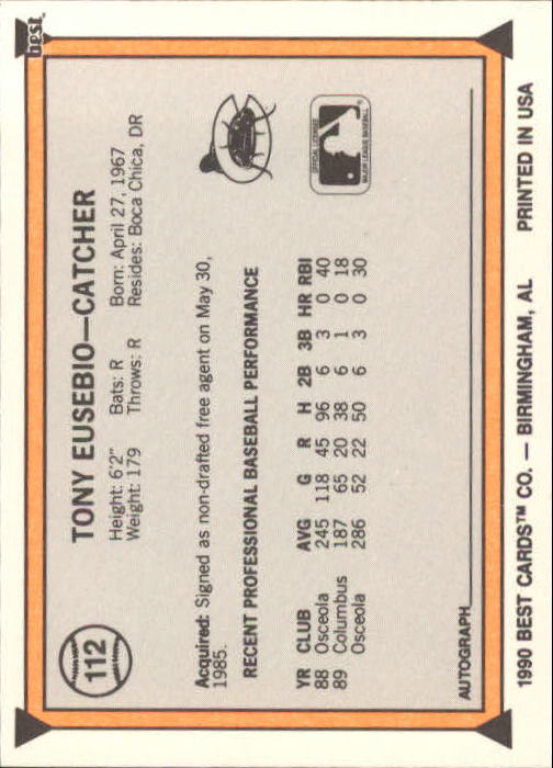 A1072- 1990 Best Baseball Minor League Cards 1-200 -You Pick- 15+ FREE US SHIP - Picture 223 of 379