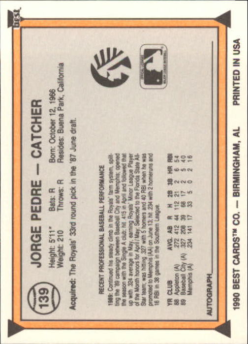 A1072- 1990 Best Baseball Minor League Cards 1-200 -You Pick- 15+ FREE US SHIP - Picture 271 of 379