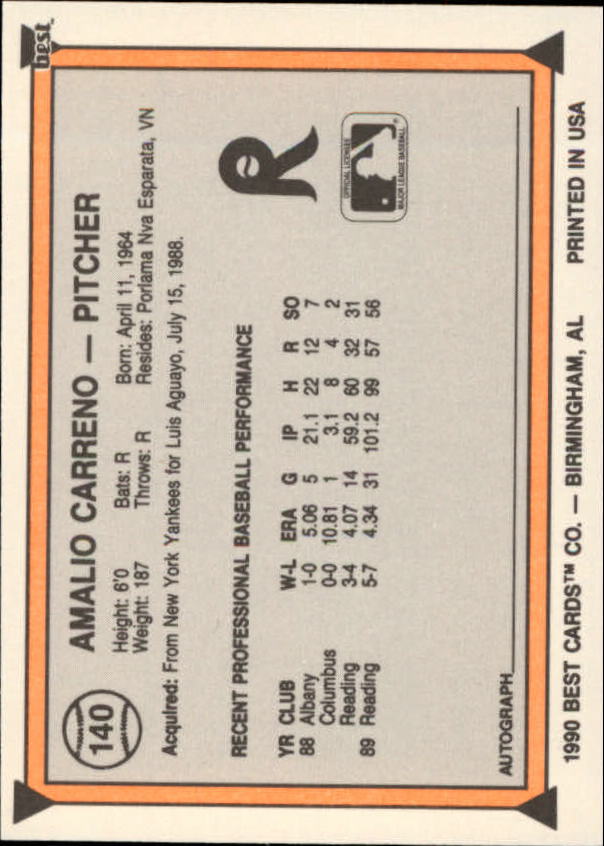 A1072- 1990 Best Baseball Minor League Cards 1-200 -You Pick- 15+ FREE US SHIP - Picture 273 of 379