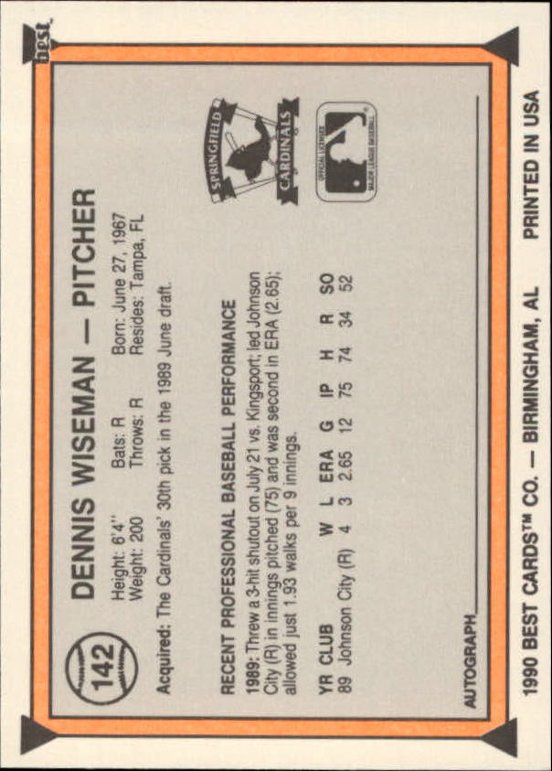 A1072- 1990 Best Baseball Minor League Cards 1-200 -You Pick- 15+ FREE US SHIP - Picture 277 of 379