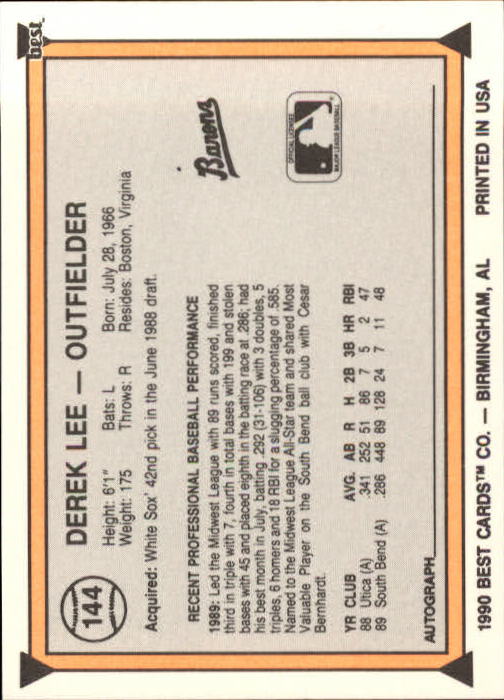 A1072- 1990 Best Baseball Minor League Cards 1-200 -You Pick- 15+ FREE US SHIP - Picture 281 of 379