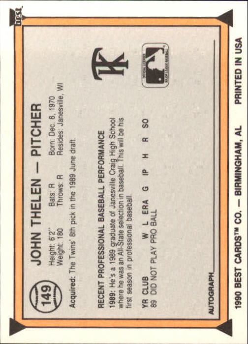 A1072- 1990 Best Baseball Minor League Cards 1-200 -You Pick- 15+ FREE US SHIP - Picture 289 of 379