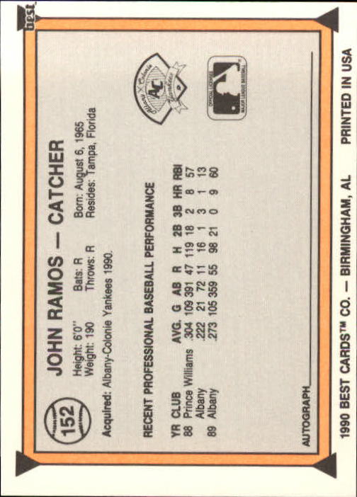 A1072- 1990 Best Baseball Minor League Cards 1-200 -You Pick- 15+ FREE US SHIP - Picture 295 of 379