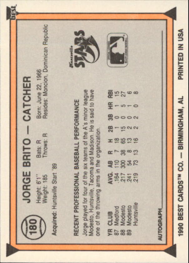 A1072- 1990 Best Baseball Minor League Cards 1-200 -You Pick- 15+ FREE US SHIP - Picture 339 of 379