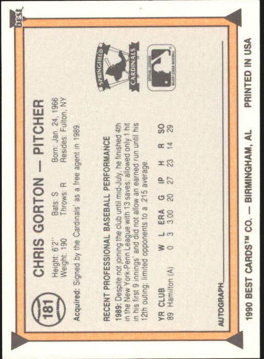 A1072- 1990 Best Baseball Minor League Cards 1-200 -You Pick- 15+ FREE US SHIP - Picture 341 of 379