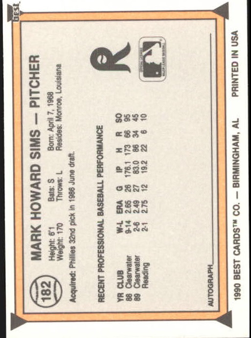 A1072- 1990 Best Baseball Minor League Cards 1-200 -You Pick- 15+ FREE US SHIP - Picture 343 of 379