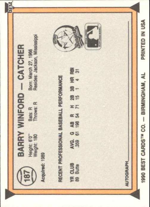 A1072- 1990 Best Baseball Minor League Cards 1-200 -You Pick- 15+ FREE US SHIP - Picture 353 of 379