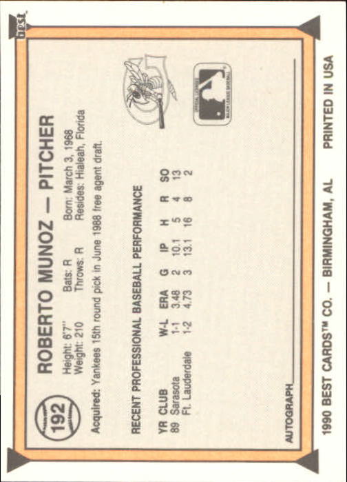 A1072- 1990 Best Baseball Minor League Cards 1-200 -You Pick- 15+ FREE US SHIP - Picture 363 of 379
