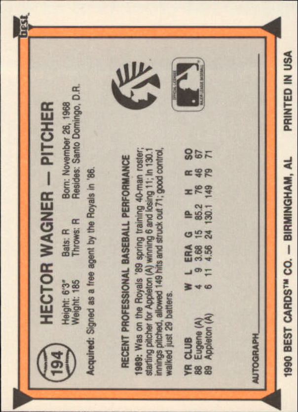 A1072- 1990 Best Baseball Minor League Cards 1-200 -You Pick- 15+ FREE US SHIP - Picture 367 of 379