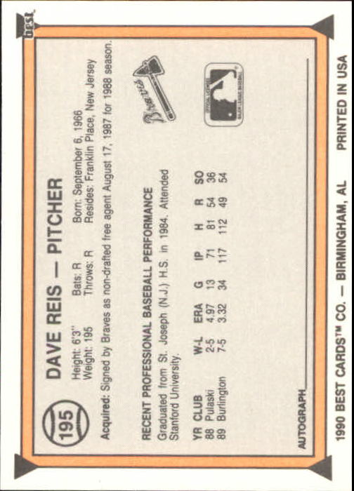 A1072- 1990 Best Baseball Minor League Cards 1-200 -You Pick- 15+ FREE US SHIP - Picture 369 of 379