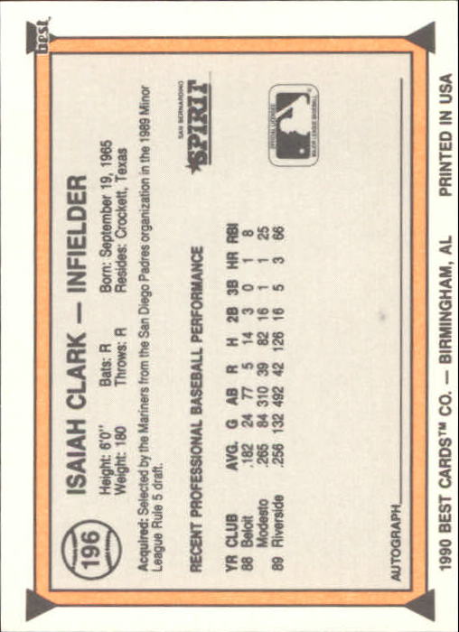 A1072- 1990 Best Baseball Minor League Cards 1-200 -You Pick- 15+ FREE US SHIP - Picture 371 of 379
