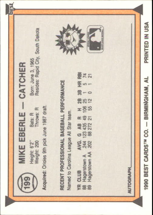 A1072- 1990 Best Baseball Minor League Cards 1-200 -You Pick- 15+ FREE US SHIP - Picture 377 of 379