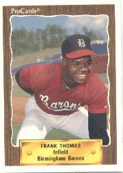 1990 ProCards A and AA #46 Frank Thomas back image
