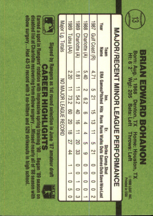1990 Donruss Rookies Baseball (Pick Card From List) C69 04-24 - Picture 23 of 101