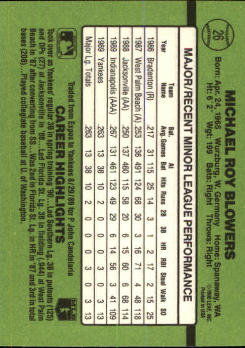 1990 Donruss Rookies Baseball (Pick Card From List) C69 04-24 - Picture 43 of 101