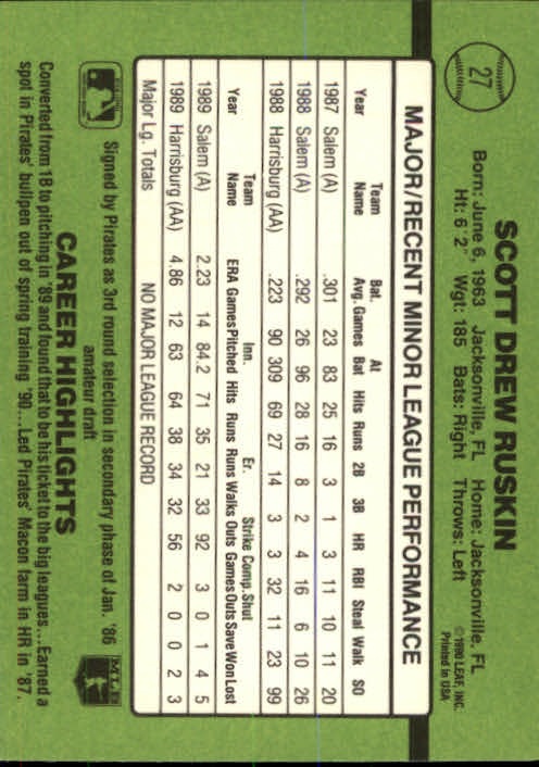1990 Donruss Rookies Baseball (Pick Card From List) C69 04-24 - Picture 45 of 101