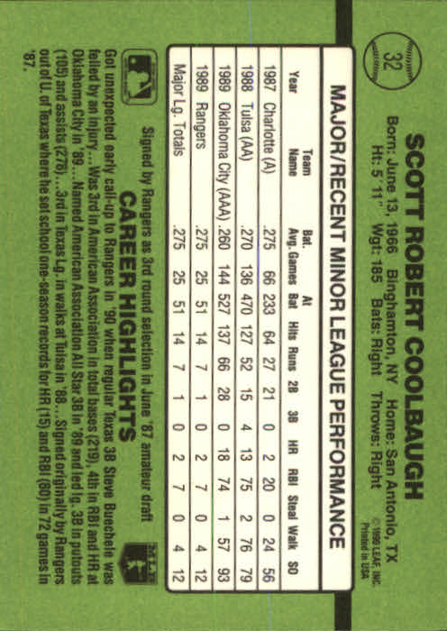1990 Donruss Rookies Baseball (Pick Card From List) C69 04-24 - Picture 55 of 101