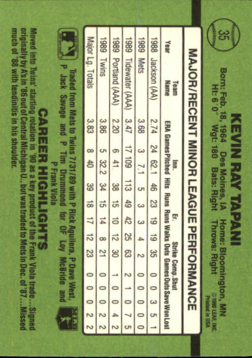 1990 Donruss Rookies Baseball (Pick Card From List) C69 04-24 - Picture 61 of 101