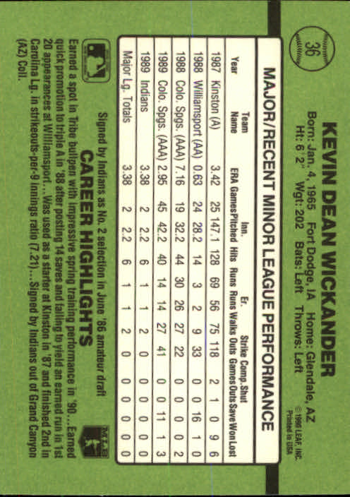 1990 Donruss Rookies Baseball (Pick Card From List) C69 04-24 - Picture 63 of 101